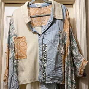 POL Bright Days Button Down Top